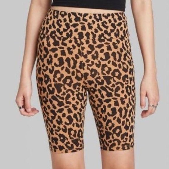 wild fable Pants - XXL - WILD FABLE - GRAY or CHEETAH Leopard Animal Print Biker Shorts NEW